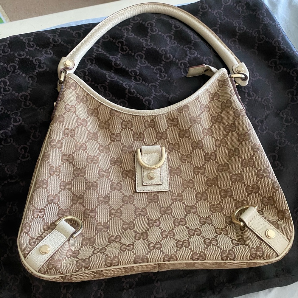 COPY - Gucci Original Canvas Beige Hobo Bag